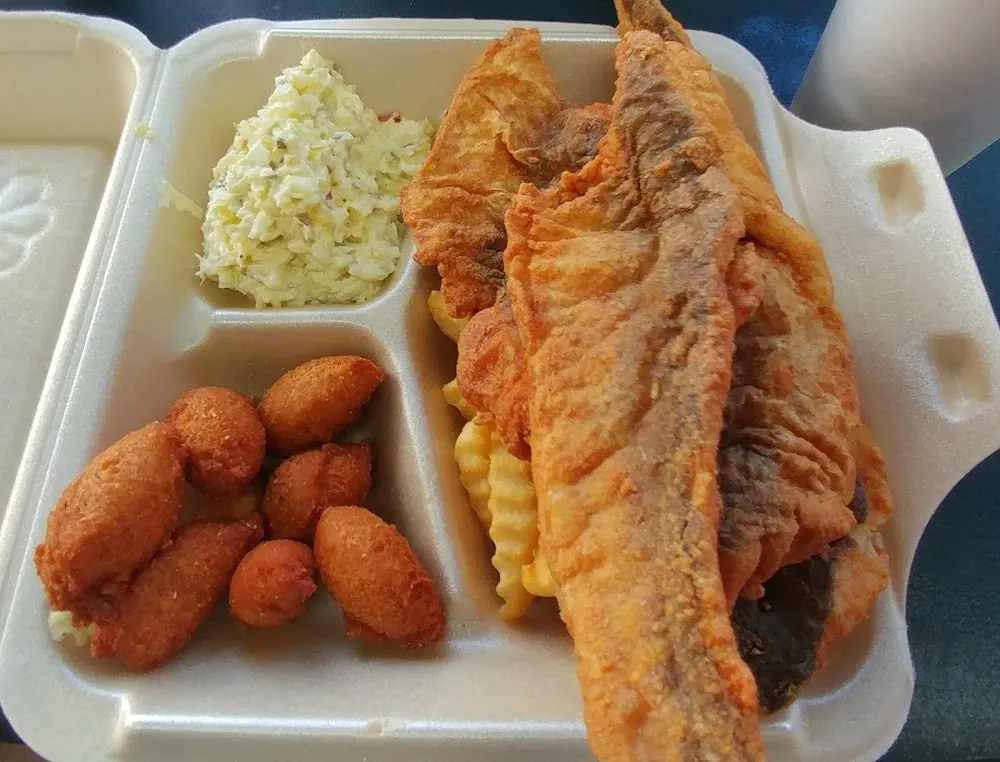 Slaw and Hush Puppies